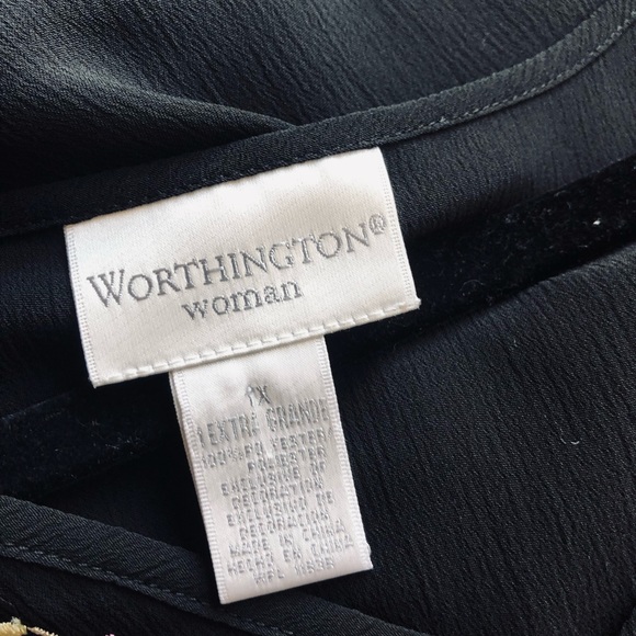 Worthington top long sleeve | Color black 1X - Picture 6 of 6